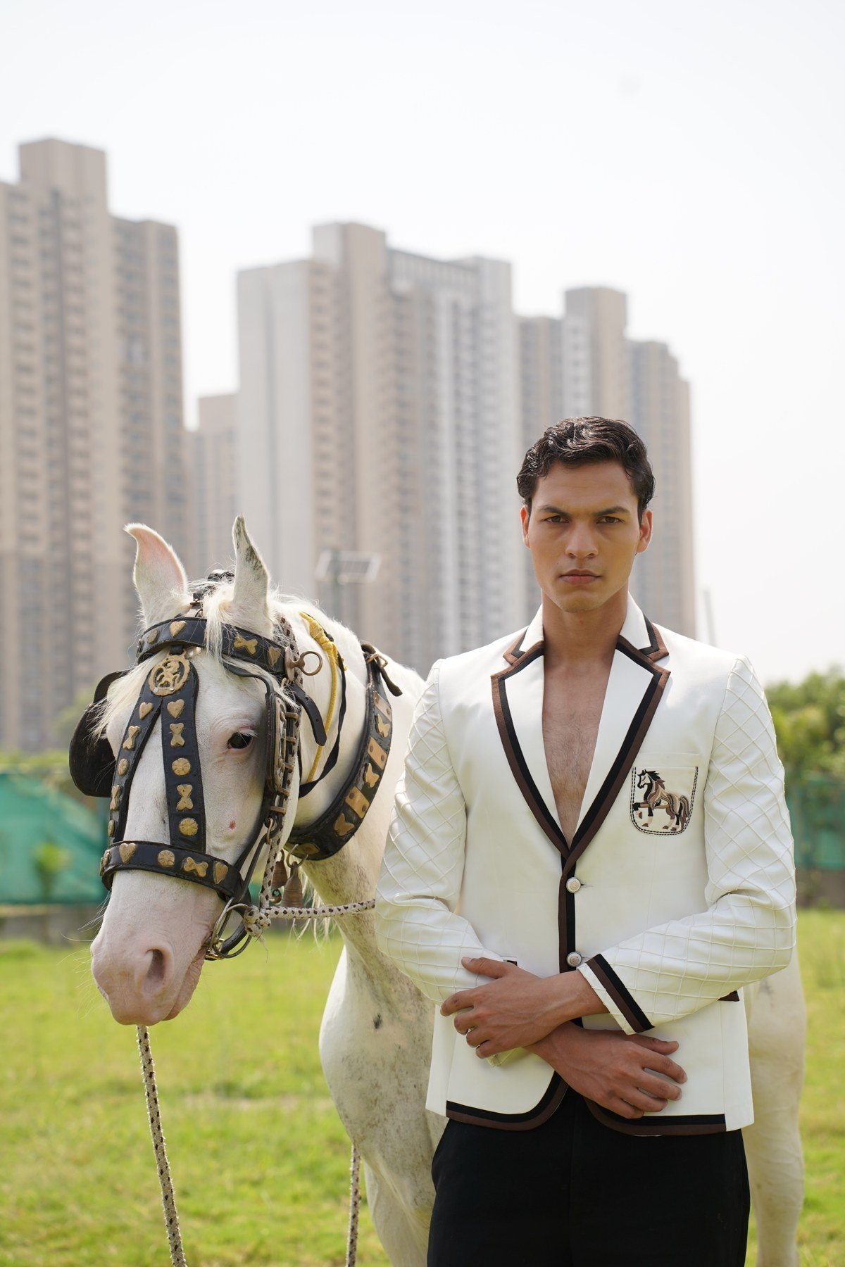 Pearl-Button Sherwani Set