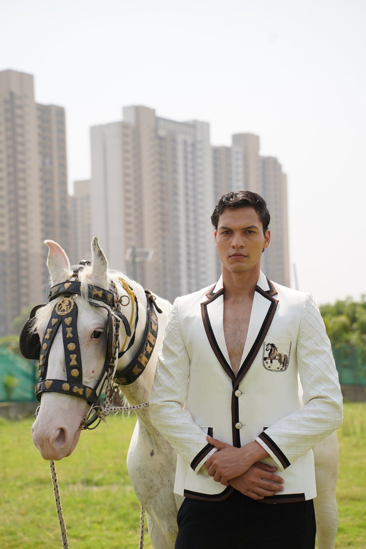 Tussar Waistcoat Set