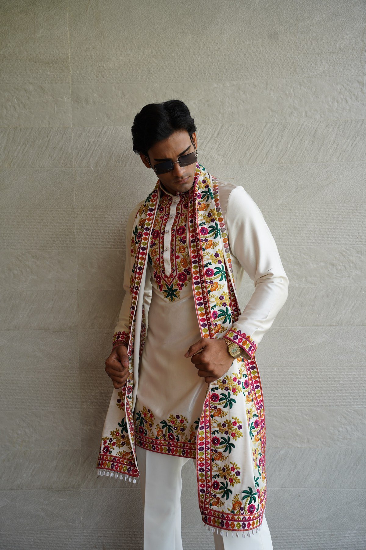 Kashida Kurta Set
