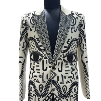 Ivory Paisley Damask Tuxedo