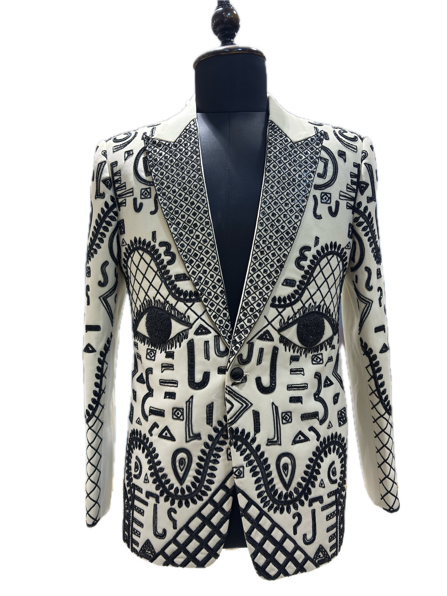 Ivory Paisley Damask Tuxedo