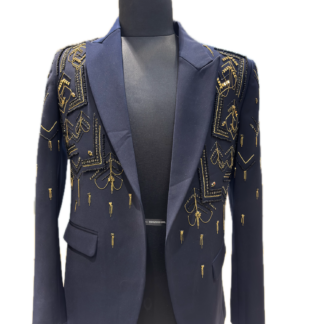 Navy Gold-Sprig Tuxedo